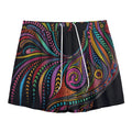 Colorful Rooster Print Mesh Shorts