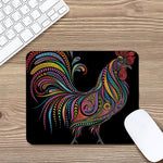 Colorful Rooster Print Mouse Pad