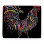 Colorful Rooster Print Mouse Pad