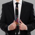 Colorful Rooster Print Necktie