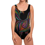 Colorful Rooster Print One Piece Swimsuit