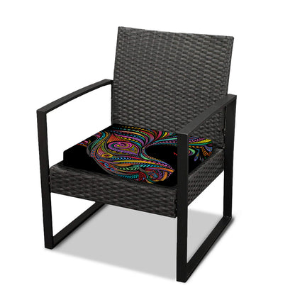 Colorful Rooster Print Outdoor Seat Cushion Cover