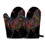 Colorful Rooster Print Oven Mitts