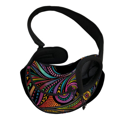 Colorful Rooster Print Pet Sling Carrier