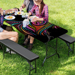 Colorful Rooster Print Picnic Table Cover