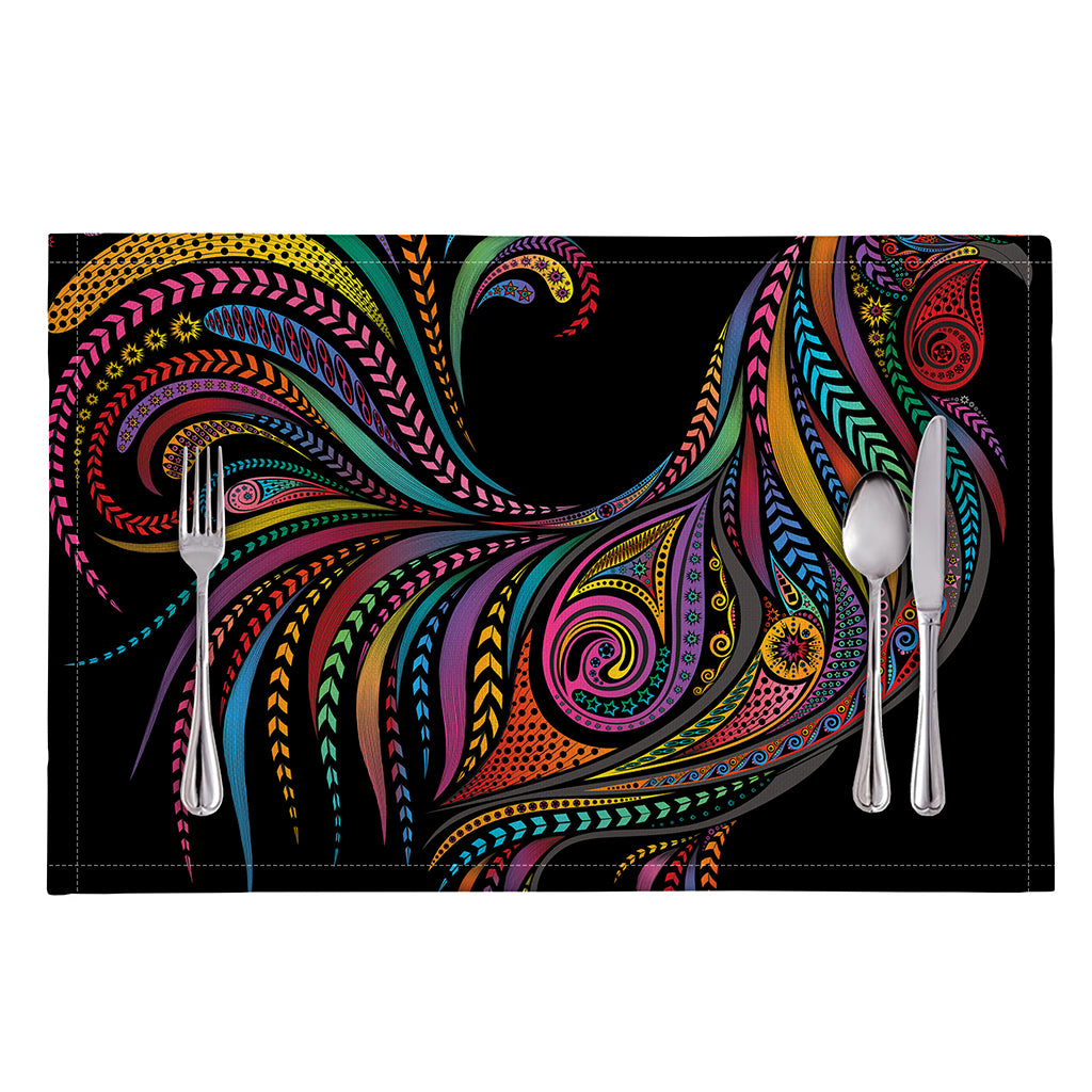 Colorful Rooster Print Placemat