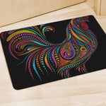 Colorful Rooster Print Polyester Doormat