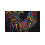 Colorful Rooster Print Polyester Flag