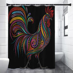 Colorful Rooster Print Premium Shower Curtain