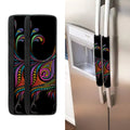 Colorful Rooster Print Refrigerator Handle Covers
