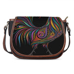 Colorful Rooster Print Saddle Bag