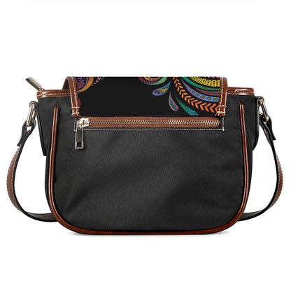 Colorful Rooster Print Saddle Bag