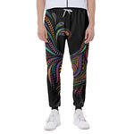 Colorful Rooster Print Scuba Joggers