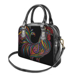 Colorful Rooster Print Shoulder Handbag