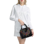 Colorful Rooster Print Shoulder Handbag