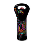 Colorful Rooster Print Single Neoprene Wine Tote
