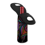 Colorful Rooster Print Single Neoprene Wine Tote