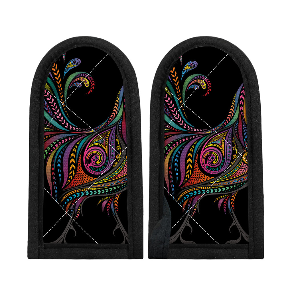 Colorful Rooster Print Skillet Handle Cover