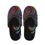 Colorful Rooster Print Slippers