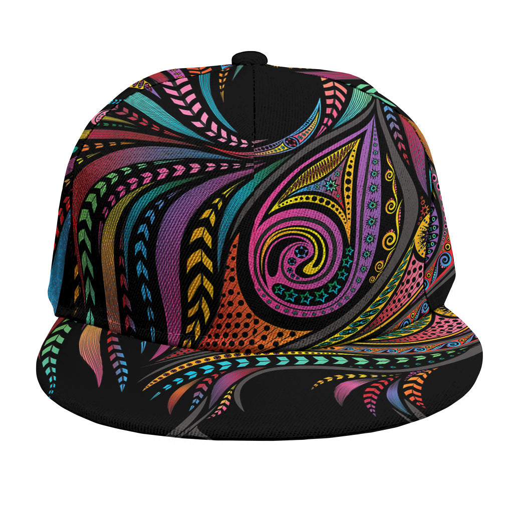 Colorful Rooster Print Snapback Cap