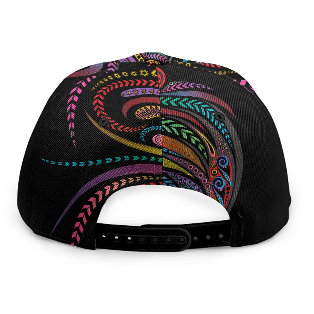 Colorful Rooster Print Snapback Cap