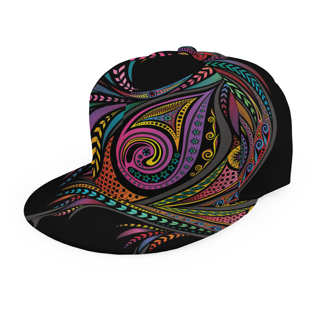 Colorful Rooster Print Snapback Cap