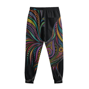 Colorful Rooster Print Sweatpants