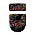 Colorful Rooster Print Toilet Lid And Tank Cover Set