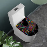 Colorful Rooster Print Toilet Lid Cover