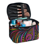 Colorful Rooster Print Travel Makeup Bag