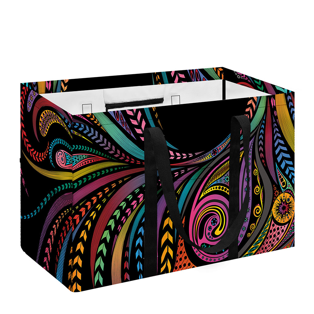 Colorful Rooster Print Utility Tote Bag
