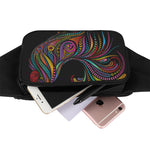 Colorful Rooster Print Waist Bag