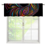 Colorful Rooster Print Window Valance
