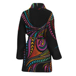 Colorful Rooster Print Women's Bathrobe