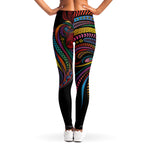 Colorful Rooster Print Women's Leggings