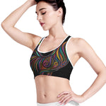 Colorful Rooster Print Women's Sports Bra