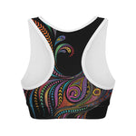 Colorful Rooster Print Women's Sports Bra