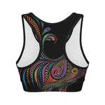 Colorful Rooster Print Women's Sports Bra