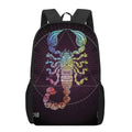 Colorful Scorpio Sign Print 17 Inch Backpack