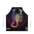Colorful Scorpio Sign Print Adjustable Apron