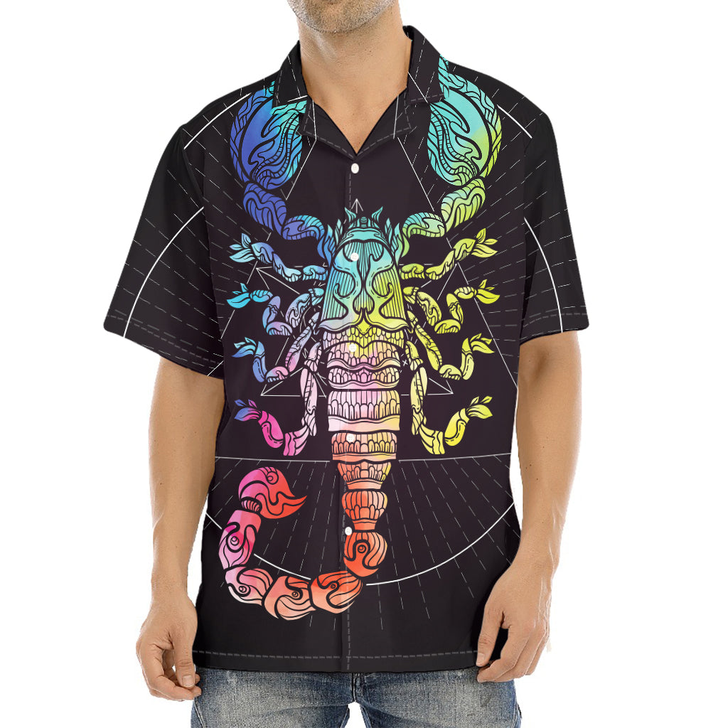 Colorful Scorpio Sign Print Aloha Shirt