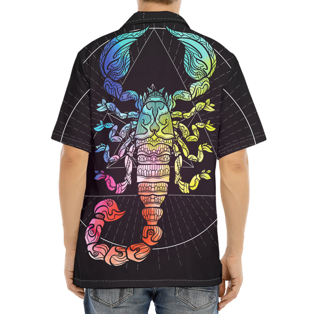 Colorful Scorpio Sign Print Aloha Shirt