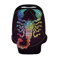 Colorful Scorpio Sign Print Baby Seat Cover