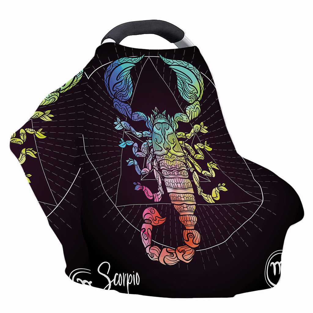 Colorful Scorpio Sign Print Baby Seat Cover