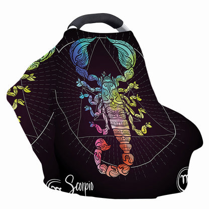 Colorful Scorpio Sign Print Baby Seat Cover