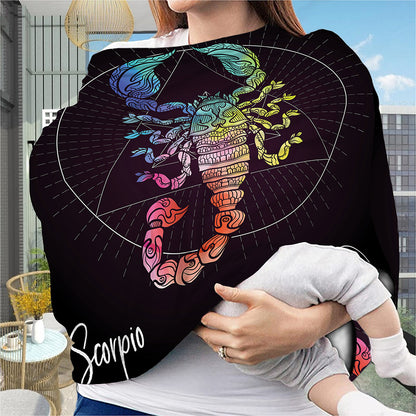 Colorful Scorpio Sign Print Baby Seat Cover
