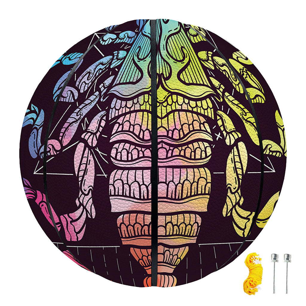 Colorful Scorpio Sign Print Basketball