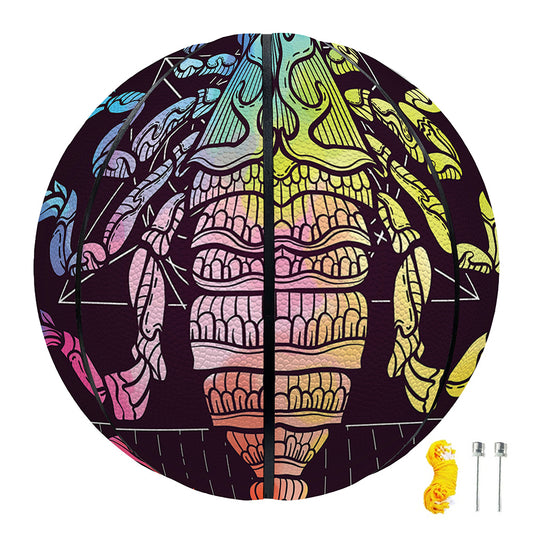 Colorful Scorpio Sign Print Basketball