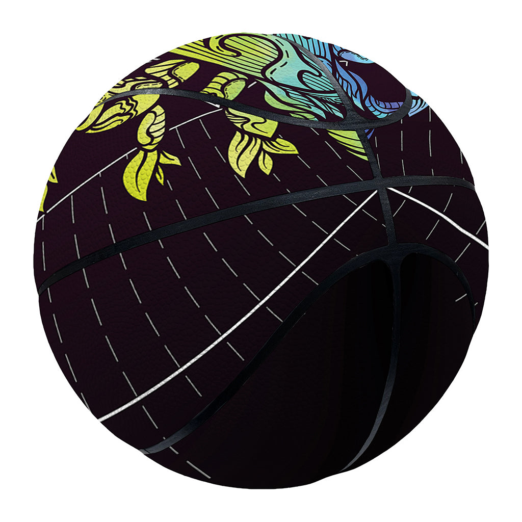 Colorful Scorpio Sign Print Basketball