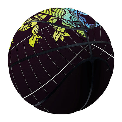 Colorful Scorpio Sign Print Basketball